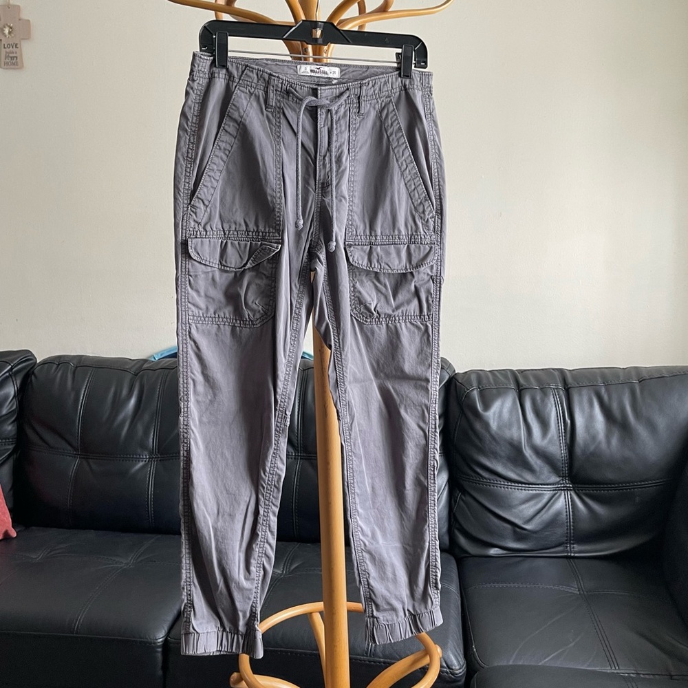 Hollister Pants Gray Size 3 W26 Cargo Pant Jogger Mid Rise 100%cotton